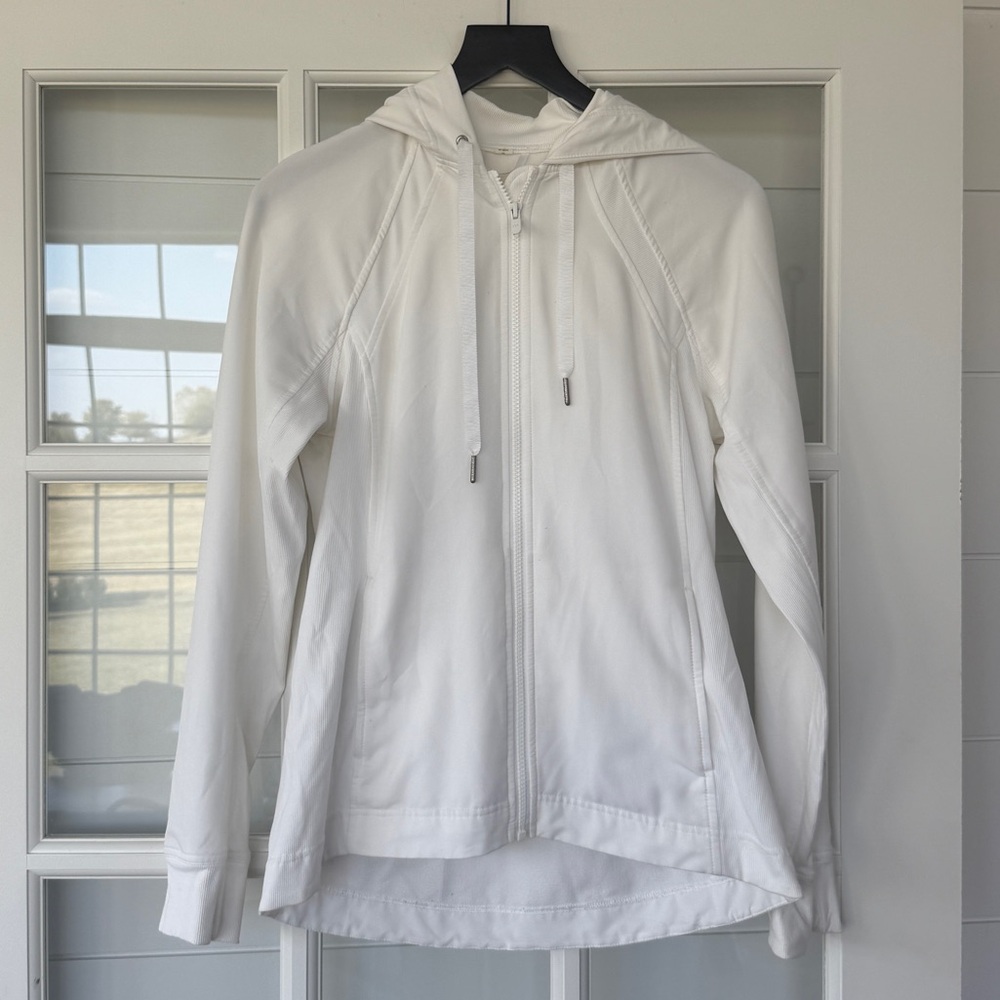 Lululemon White Hooded Jacket